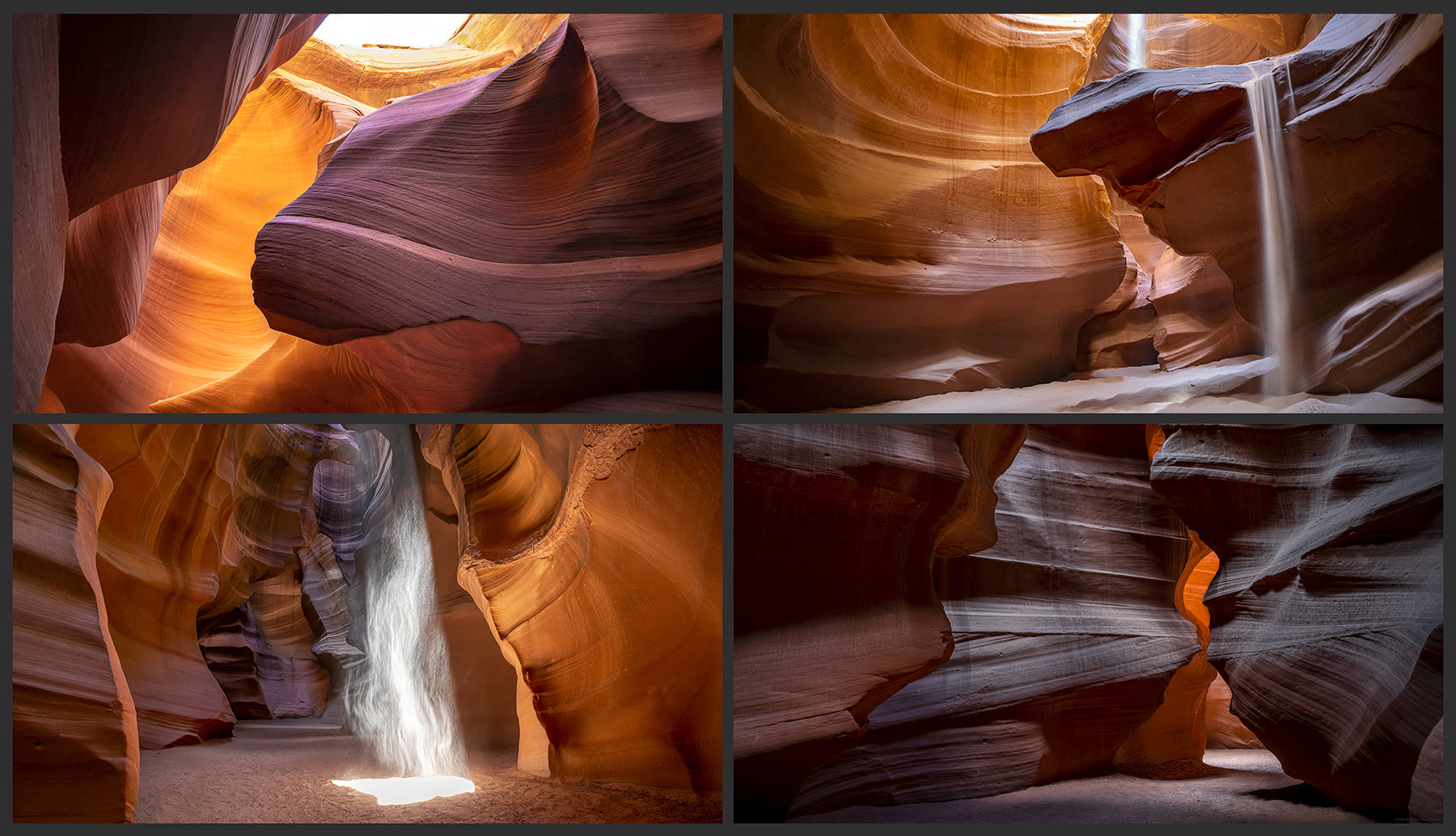 A collection of images of Antelope Canyon