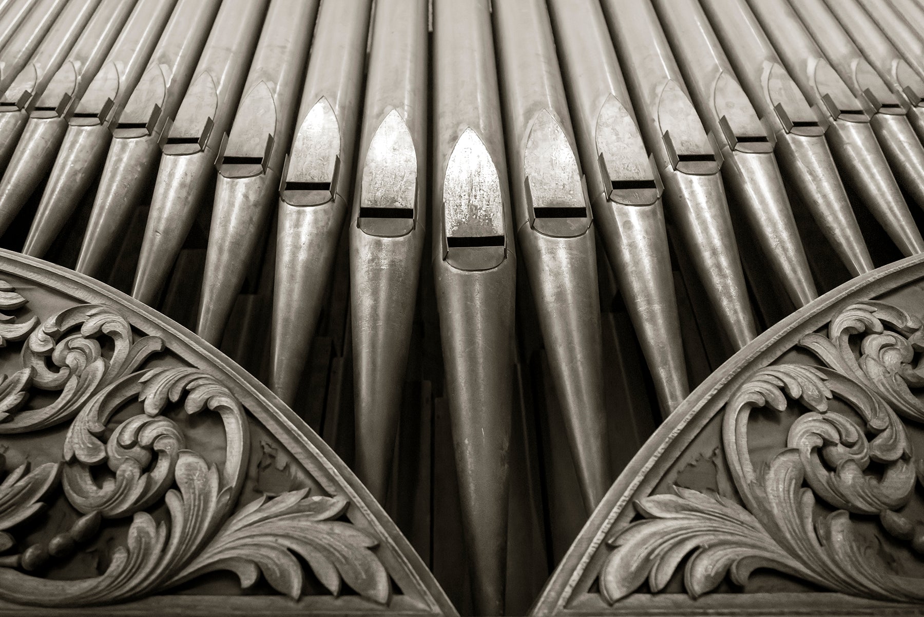 Organ pipes at St. Paul's Cathedral in London