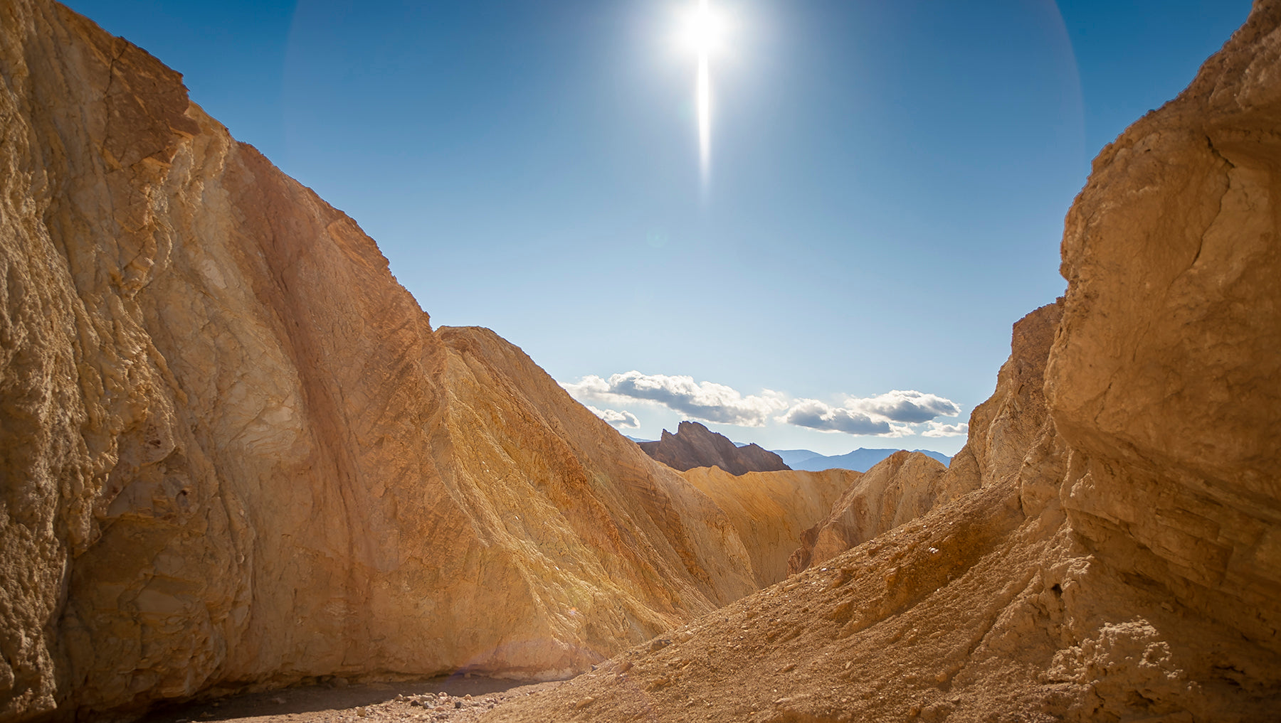 A canyon located at the Artist's Palette in Death Valley