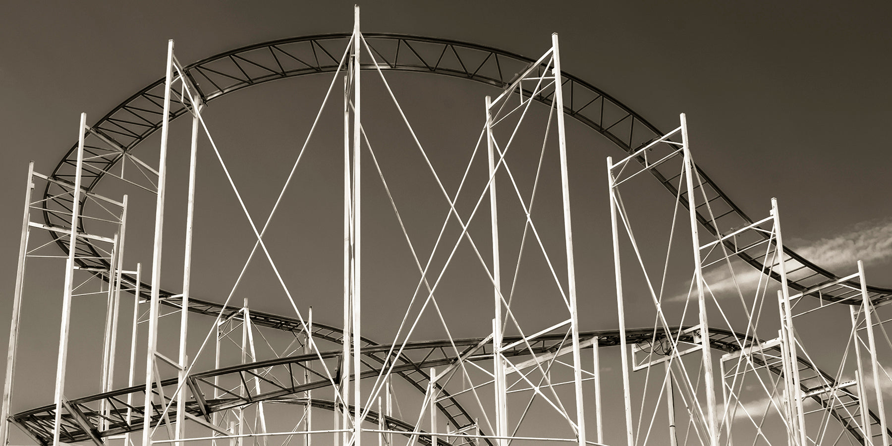 Roller coaster tracks at Keansburg Amusement Park