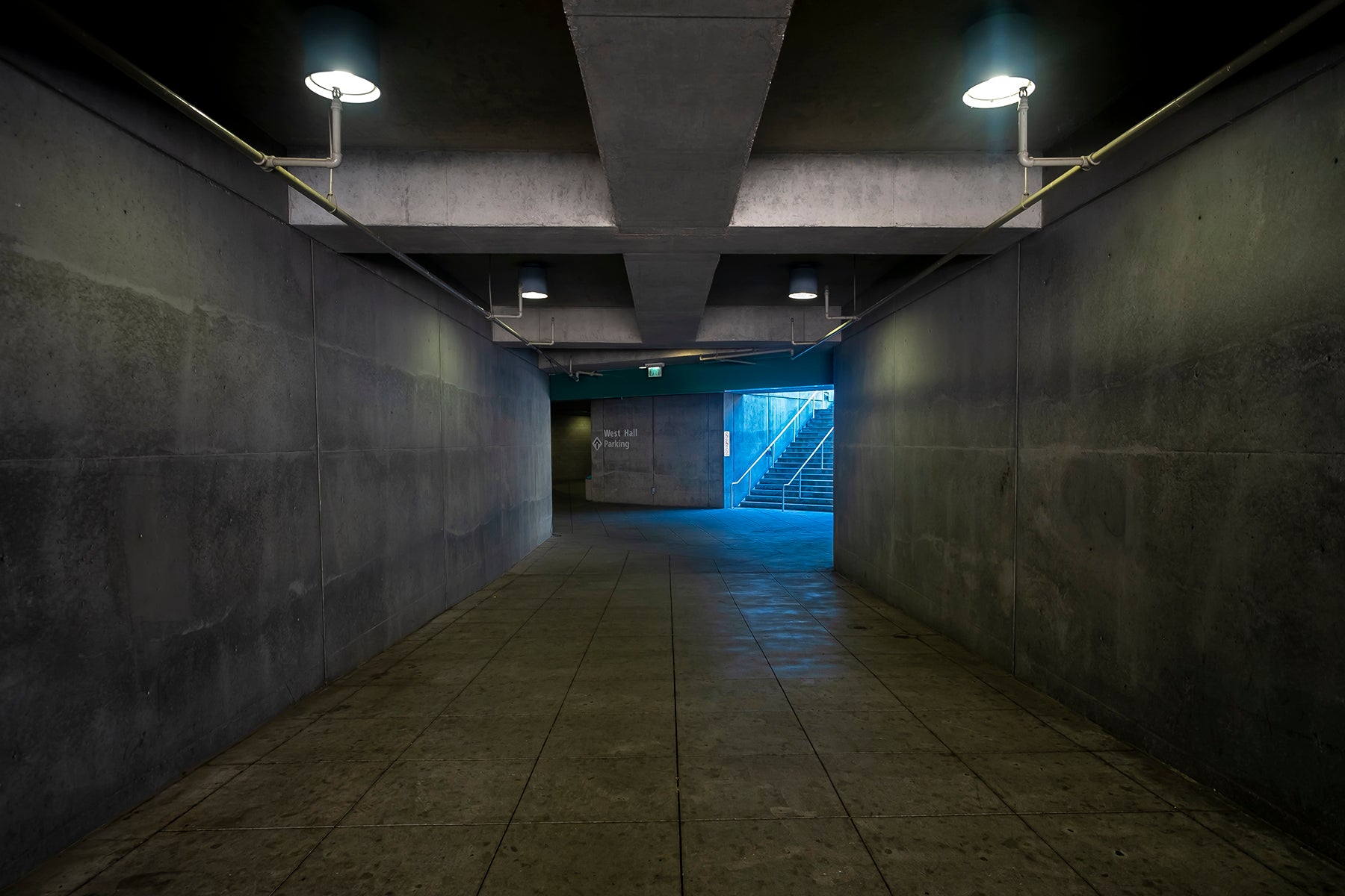 Parking lot entrance at the Los Angeles Convention Center