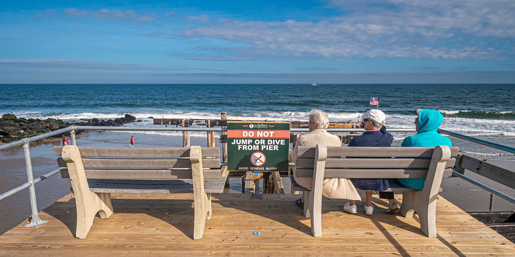 The boardwalk in Ocean Grove, NJ