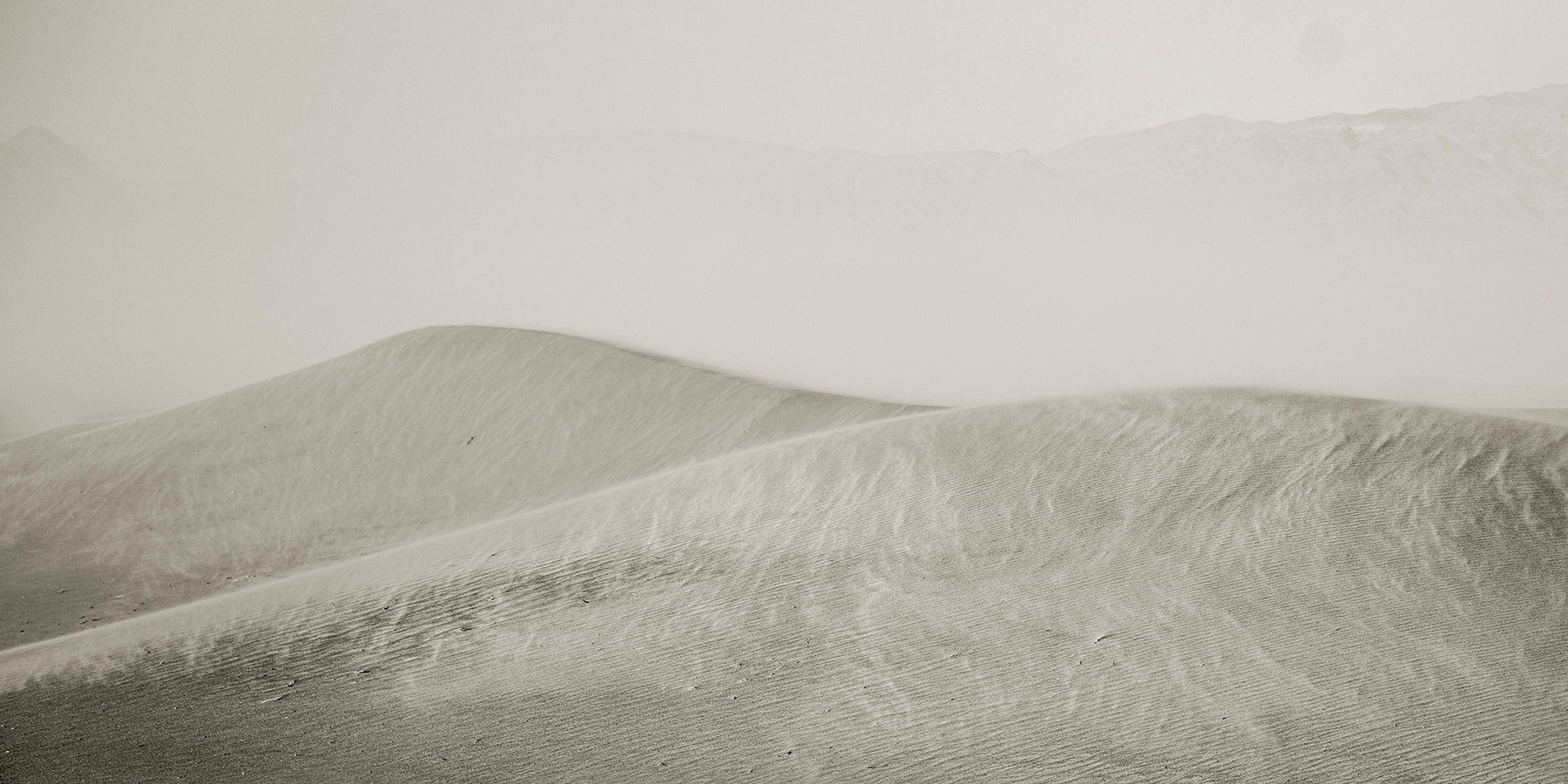 Blowing sand at the Mesquite Flat Sand Dunes