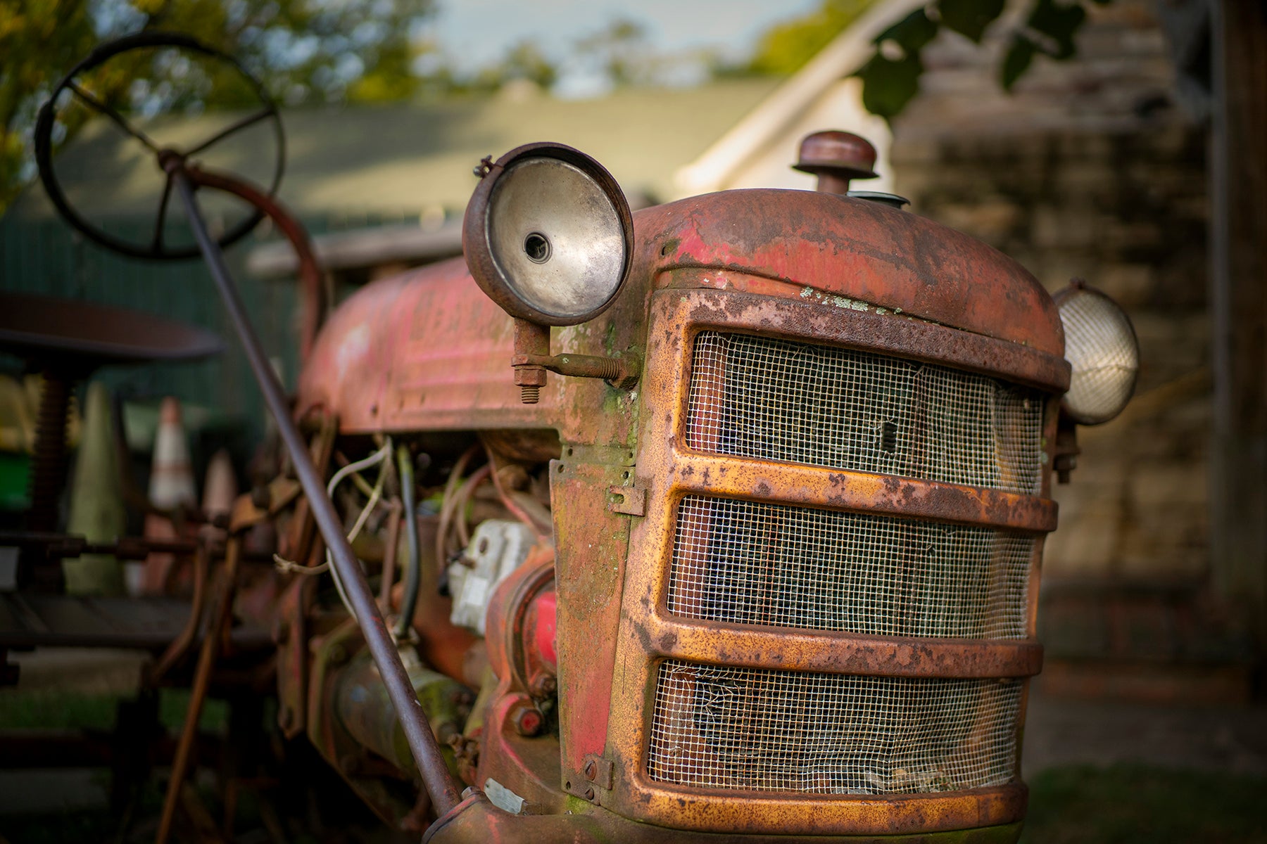 old farm tractor