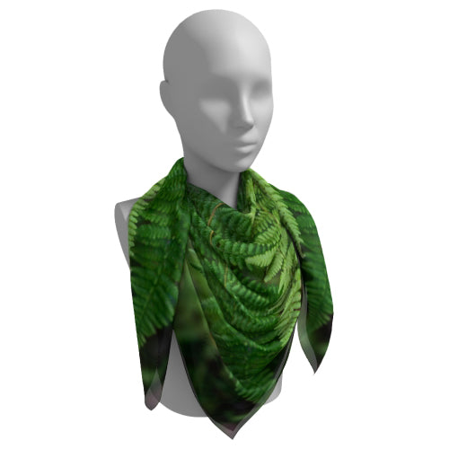 Scarf with abstract fern design