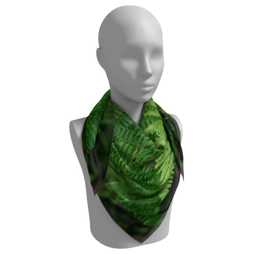 Scarf with abstract fern design