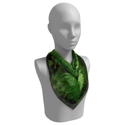 Scarf with abstract fern design