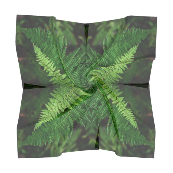 Scarf with abstract fern design