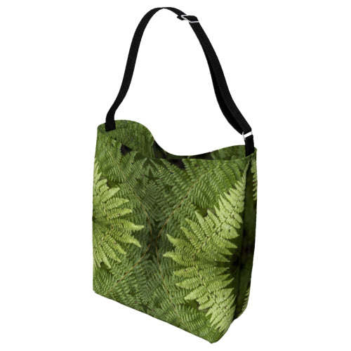 Shoulder tote with fern design