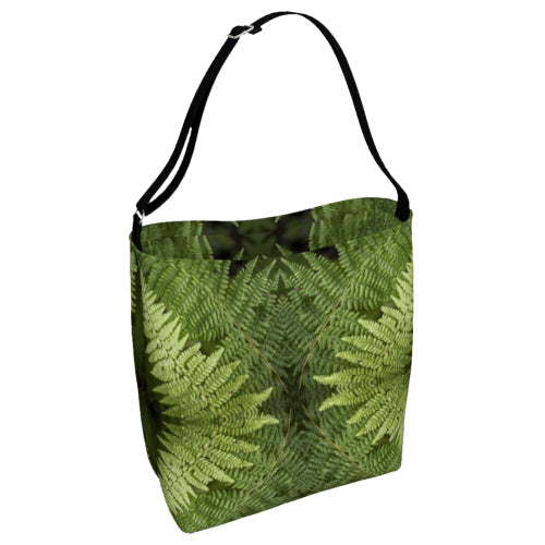 Shoulder tote with fern design