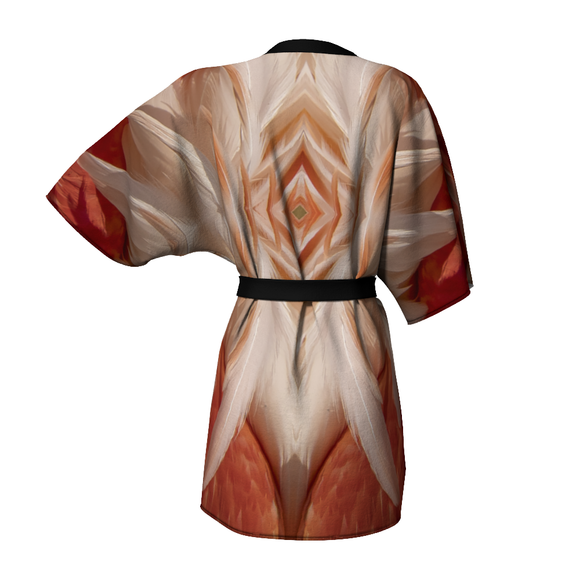 Kimono Robe with flamingo design