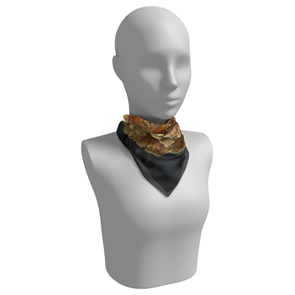 Square scarf with fungi design