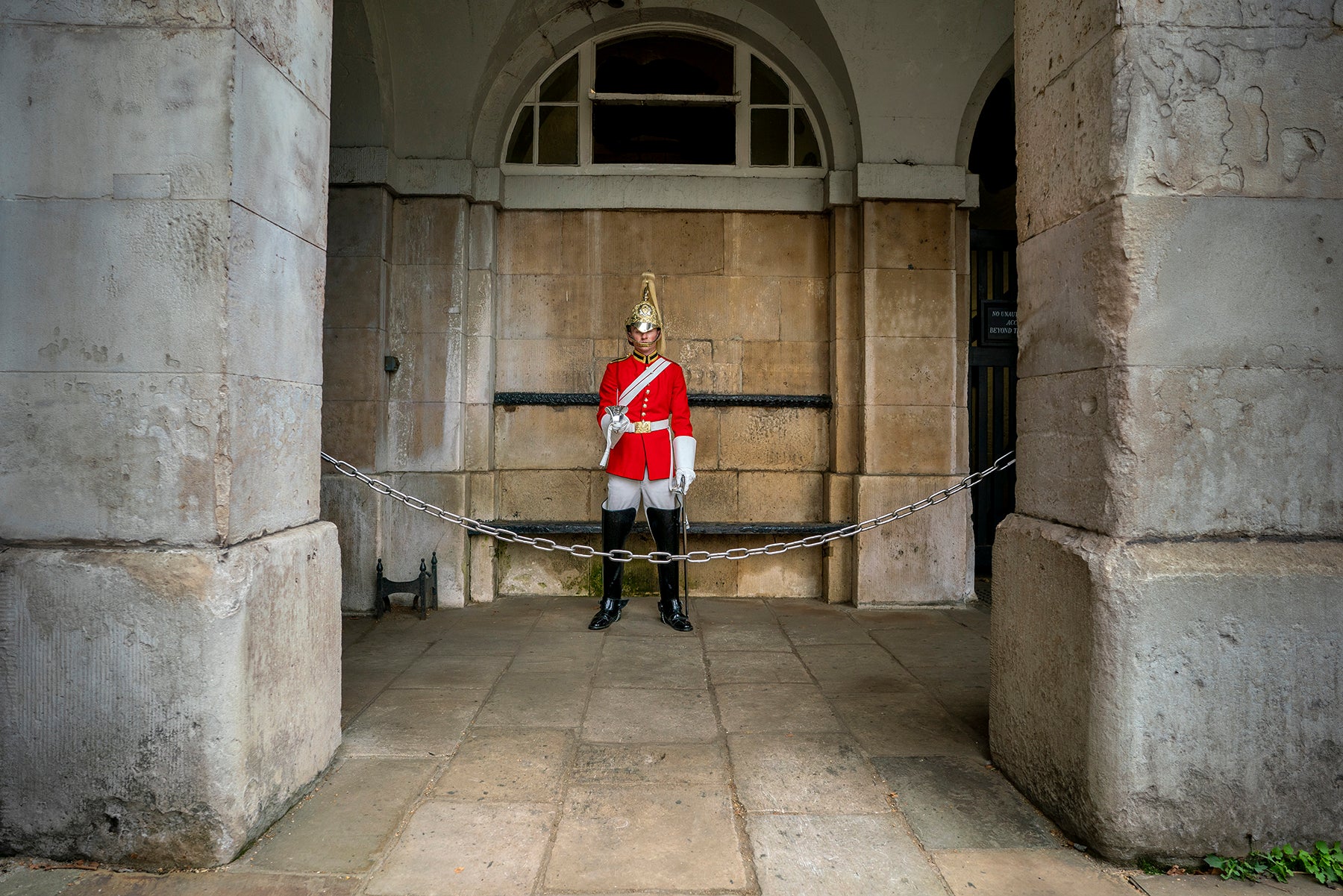 Queen's Guard on duty at the Horse Guards Parade