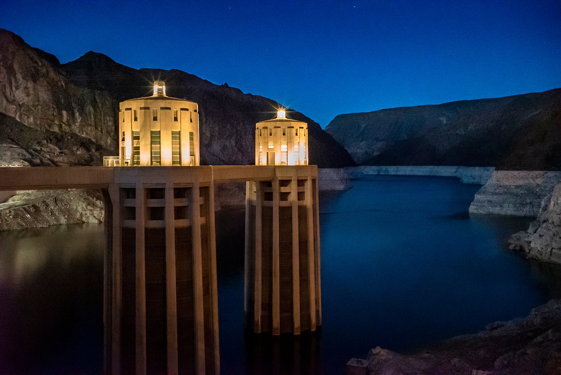 Intake towers at Hoover Dam