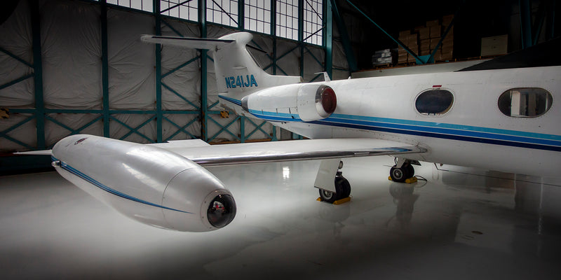 Learjet 24 on display at the Wings Over the Rockies Air & Space Museum