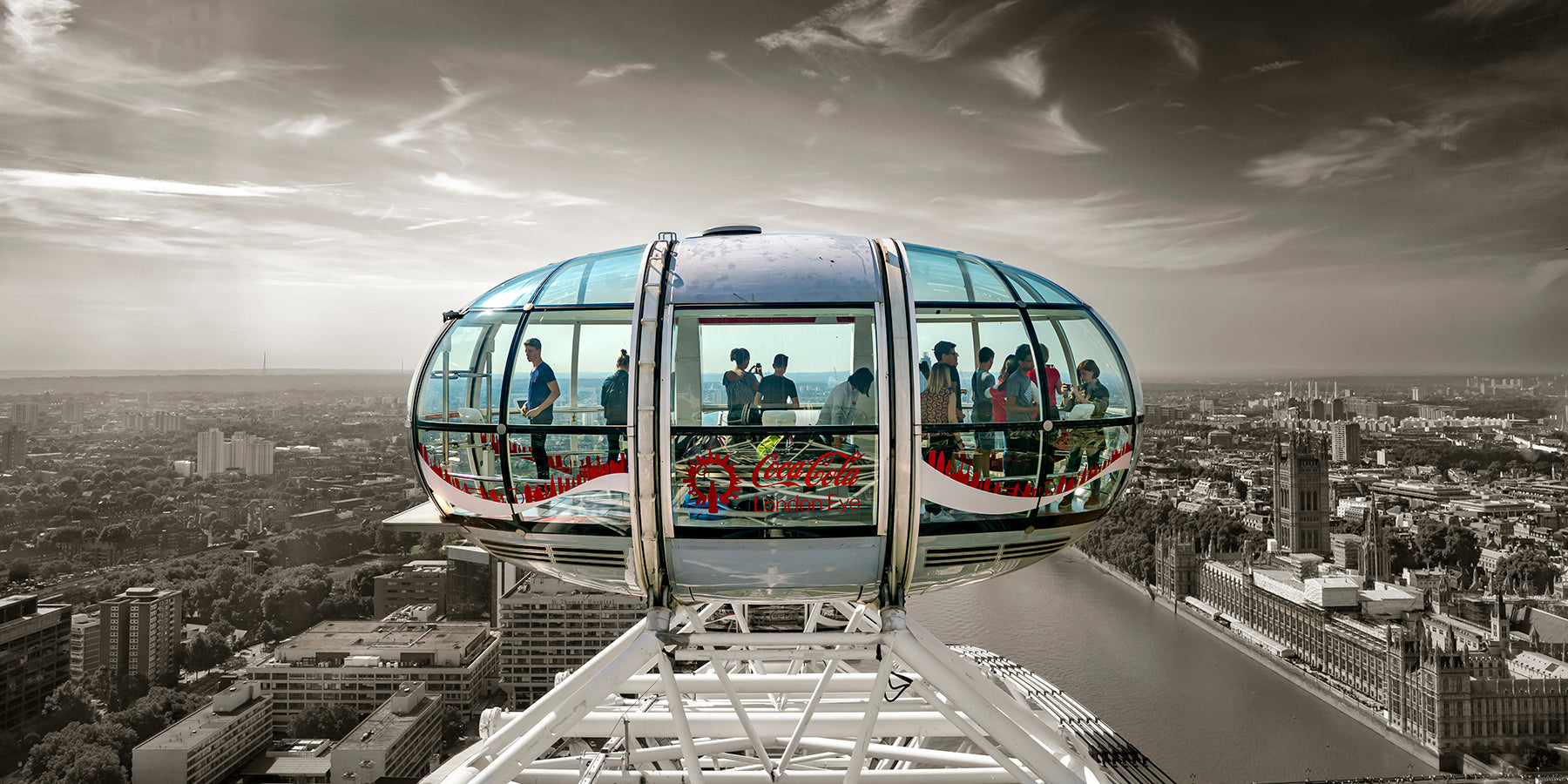 London Eye Ferris Wheel in London, England