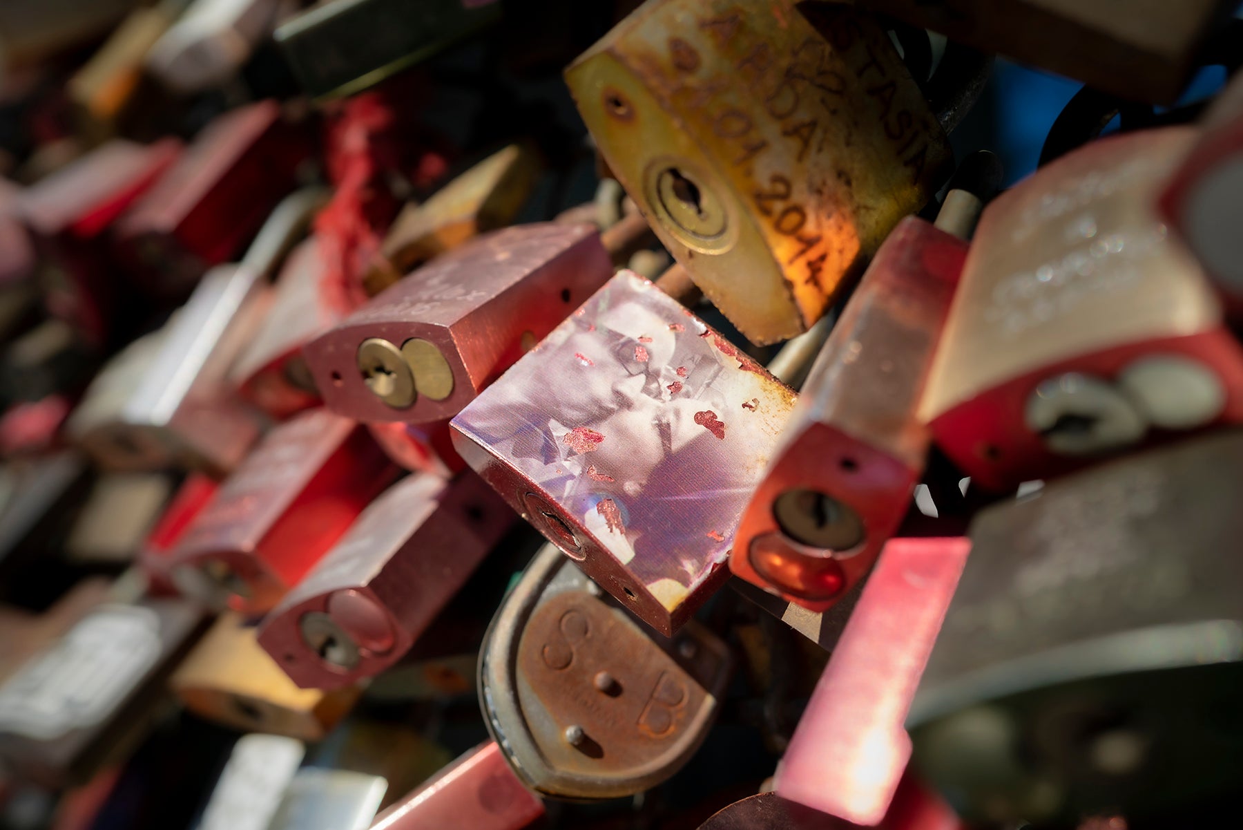 Love locks on the Hohenzollernbrücke Bridge