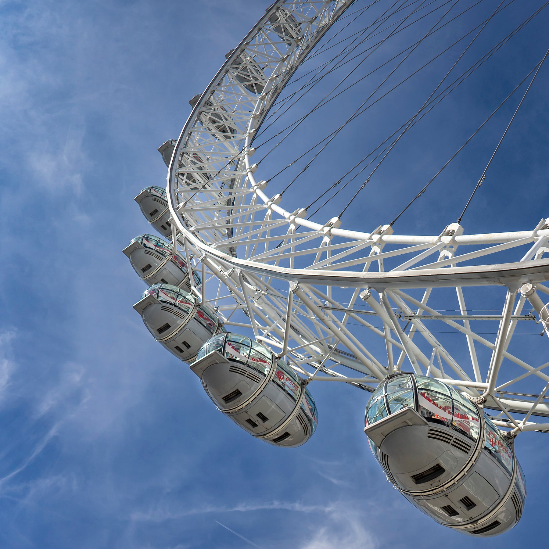 Capsules on the Millenium Wheel in London, England