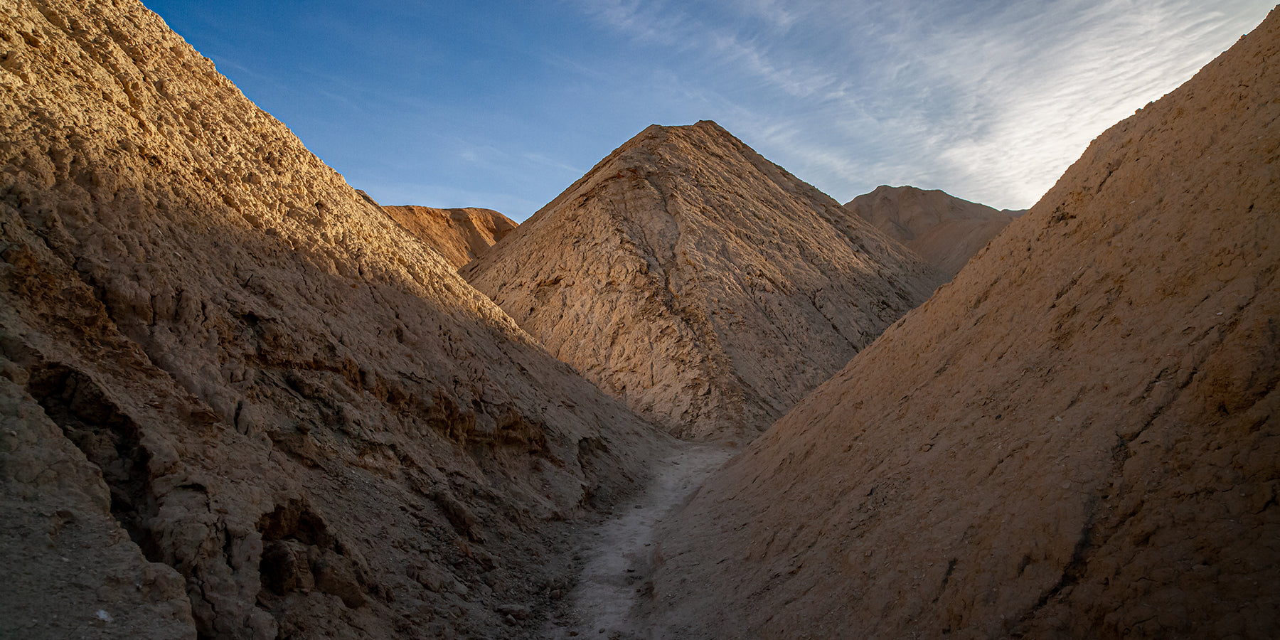 A mudstone hill in Golden Canyon, Death Valley