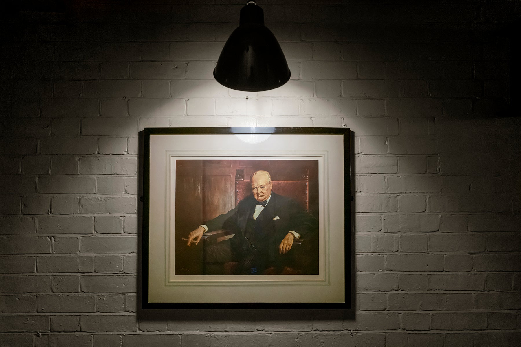 A portrait of Winston Churchill