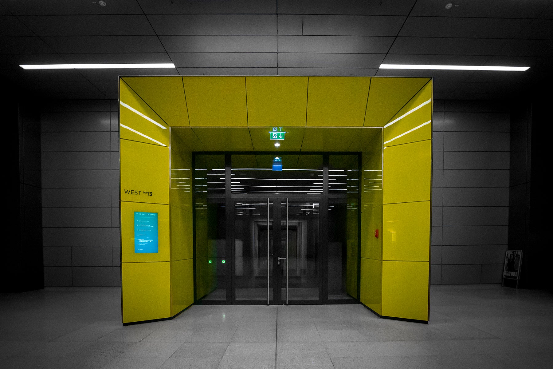 Entrance to an office building in Frankfurt, Germany