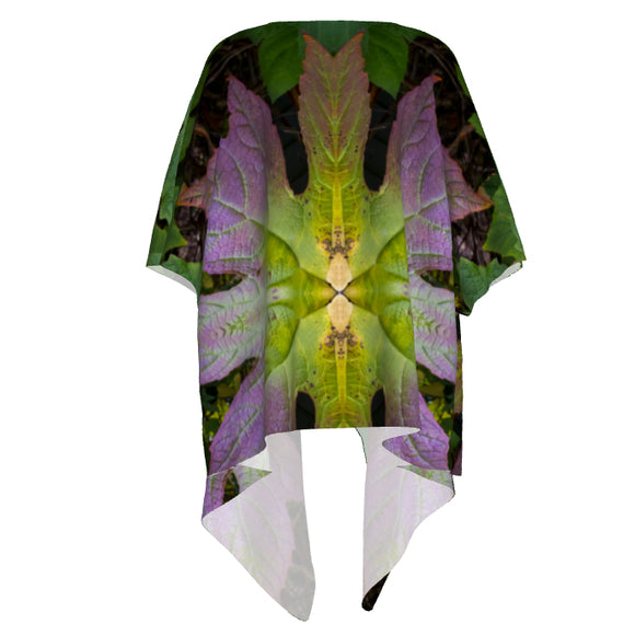 Oak Leaf Hydrangea - Draped Art Kimono