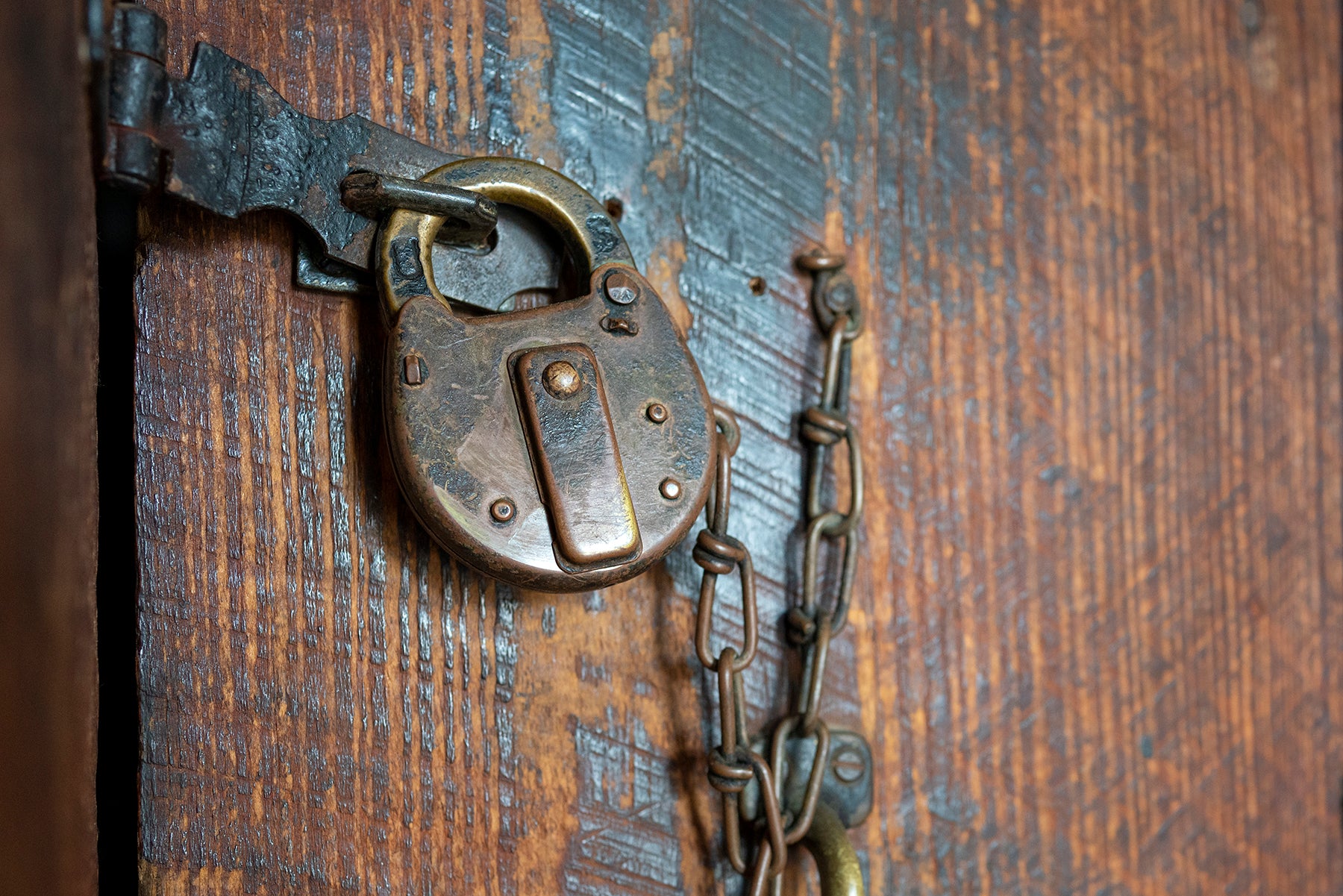 An old lock at the Fort Clinch park