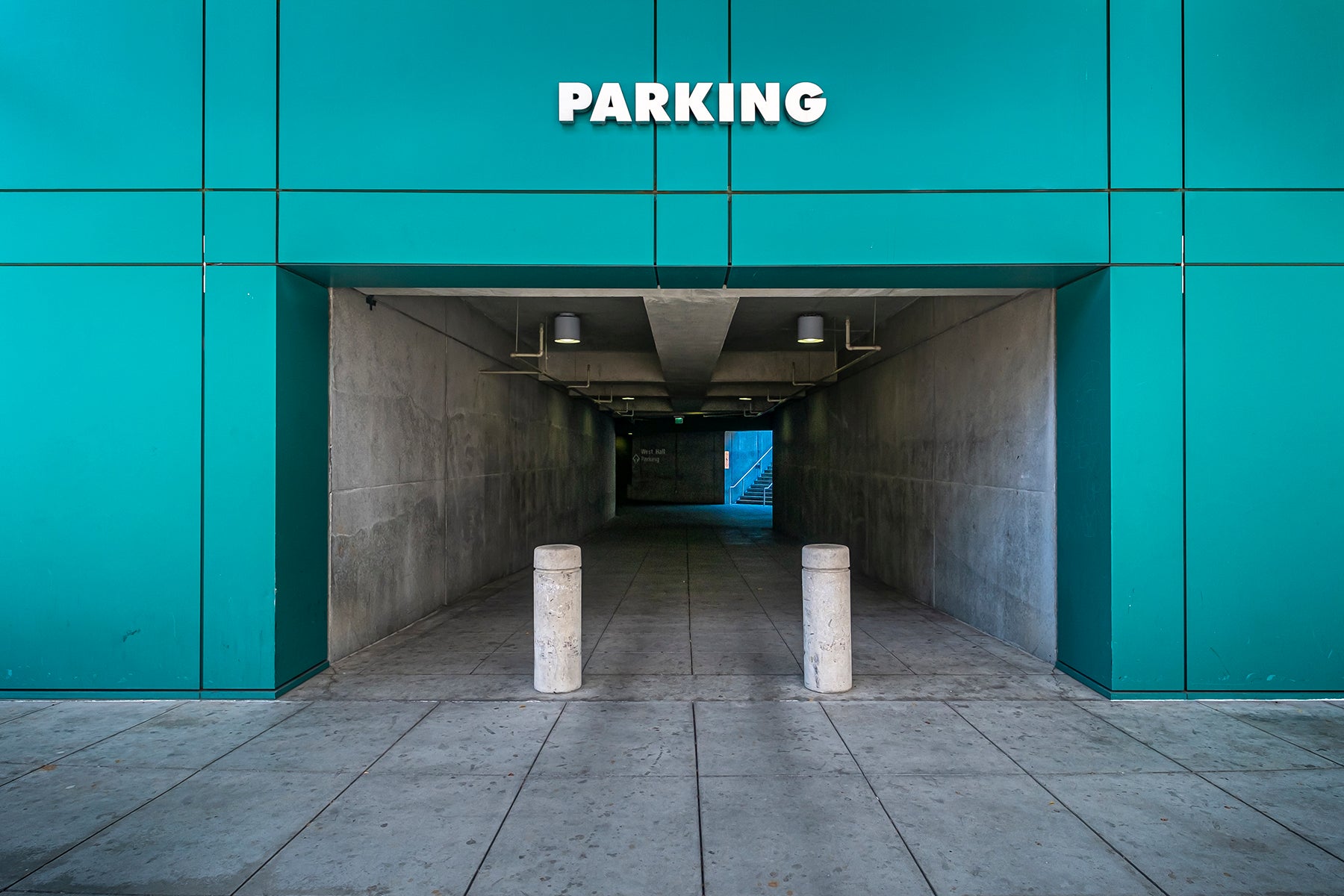 Parking entrance at the Los Angeles Convention Center