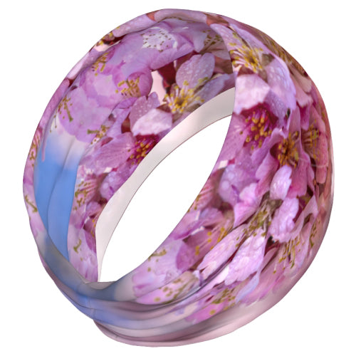 Headband with a cherry blossom design