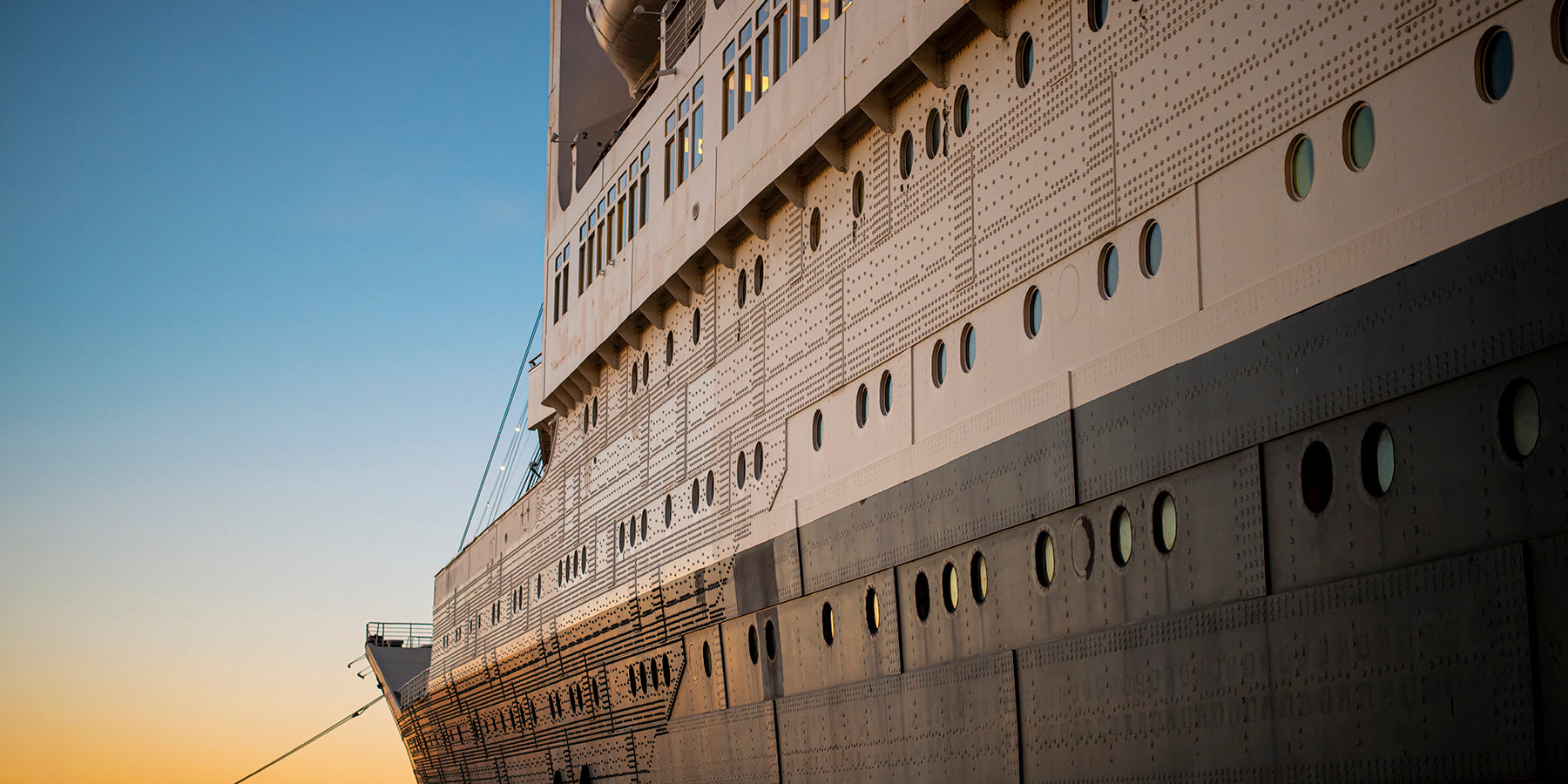 Queen Mary at Sunset