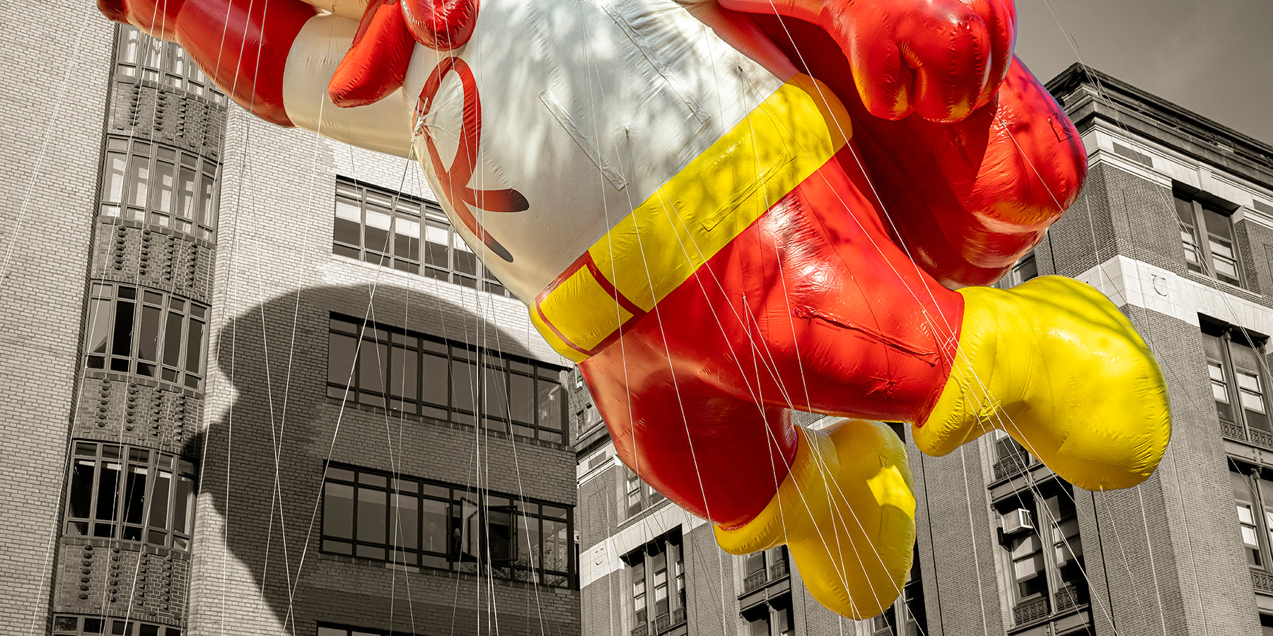 Red Titan balloon at the Macy's Thanksgiving parade