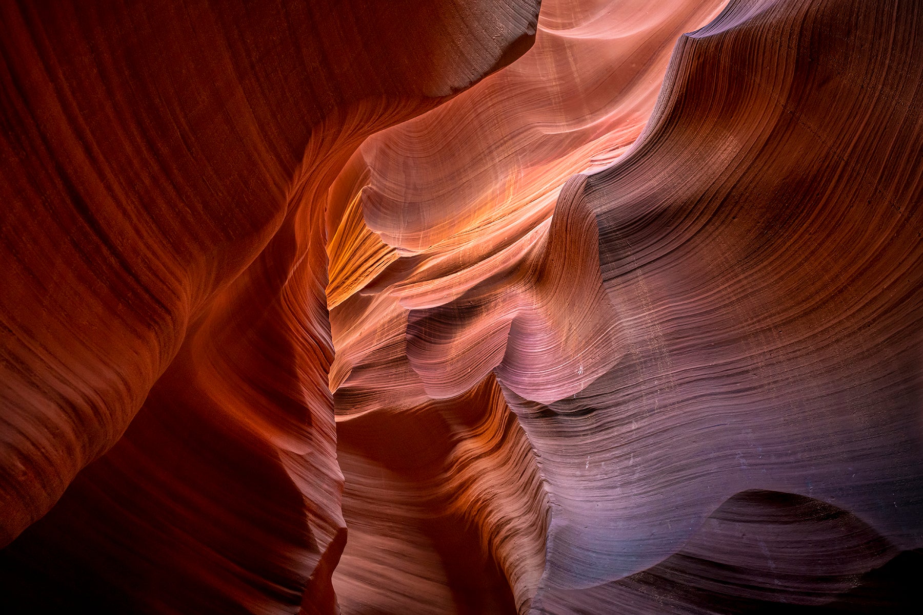 water sculpted walls in Lower Antelope Canyon