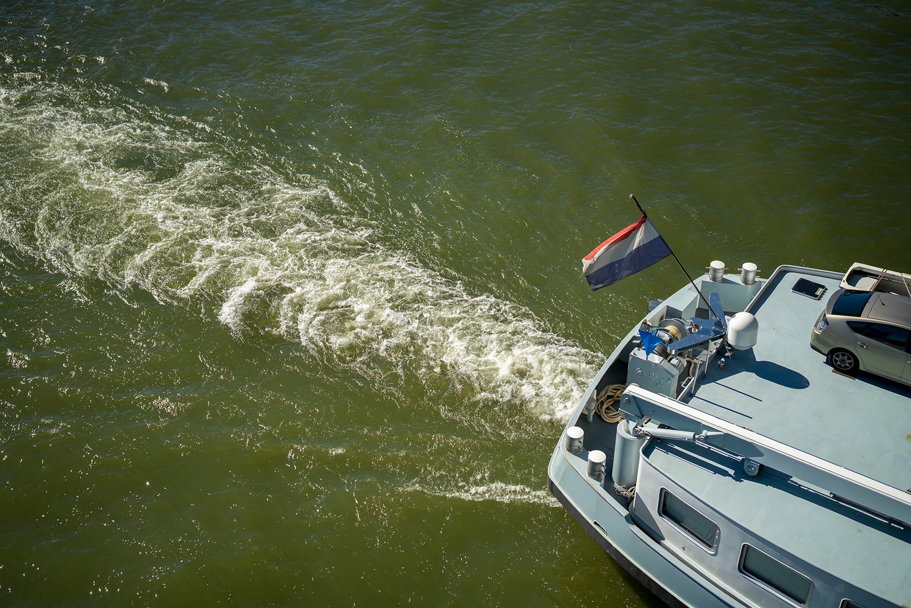 A barge on the Rhine river