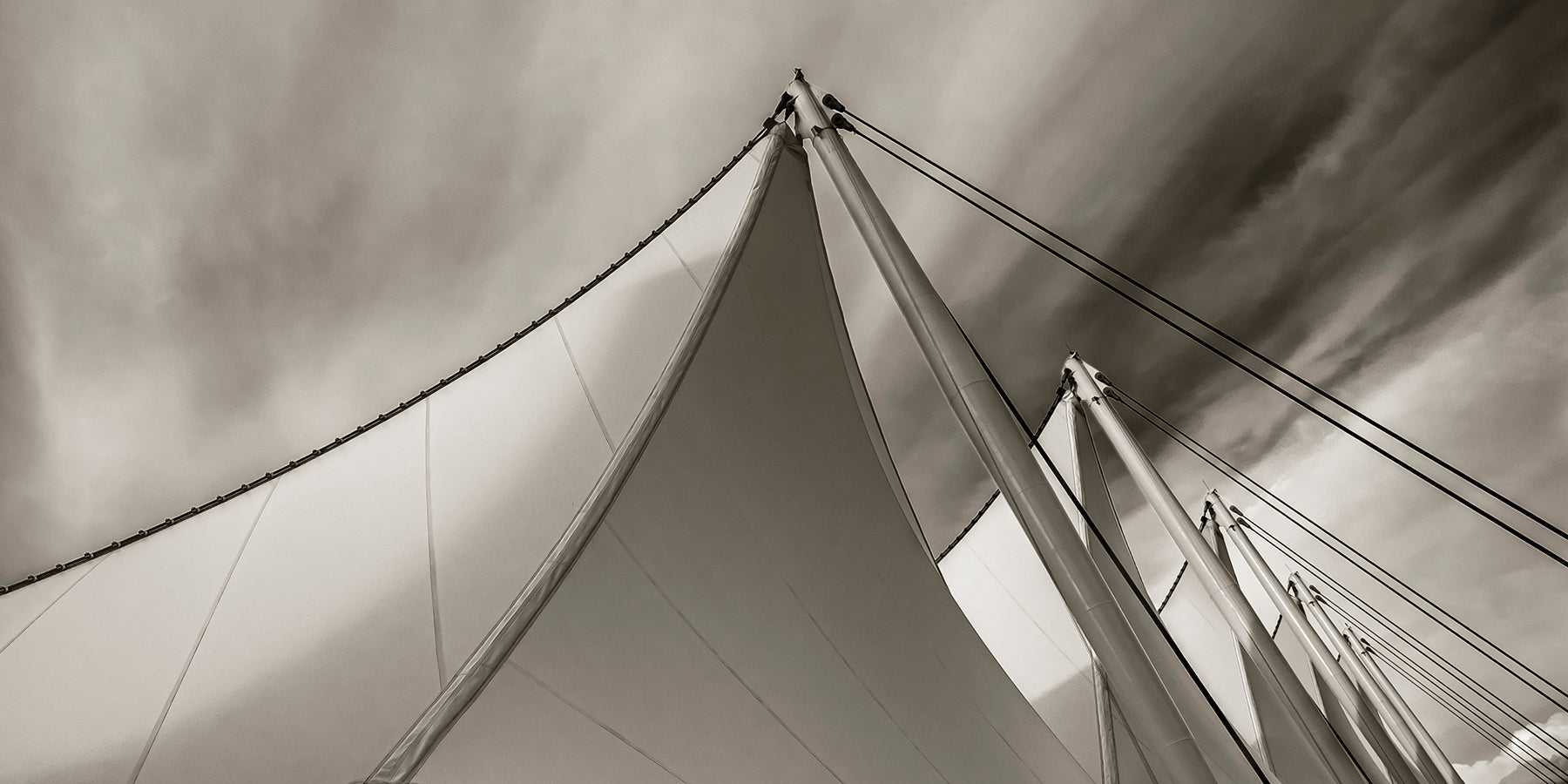 Rrooftop sails at Canada Place in Vancouver