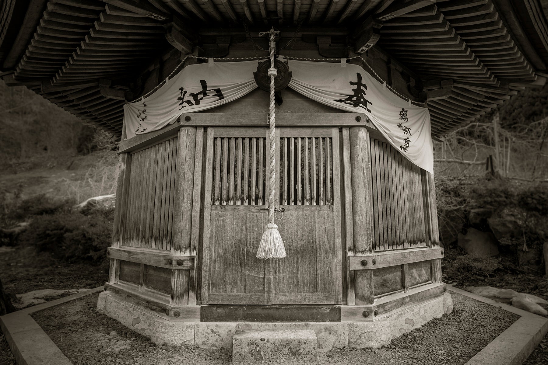 A Shinto Shrine located in Yudanaka, Japan