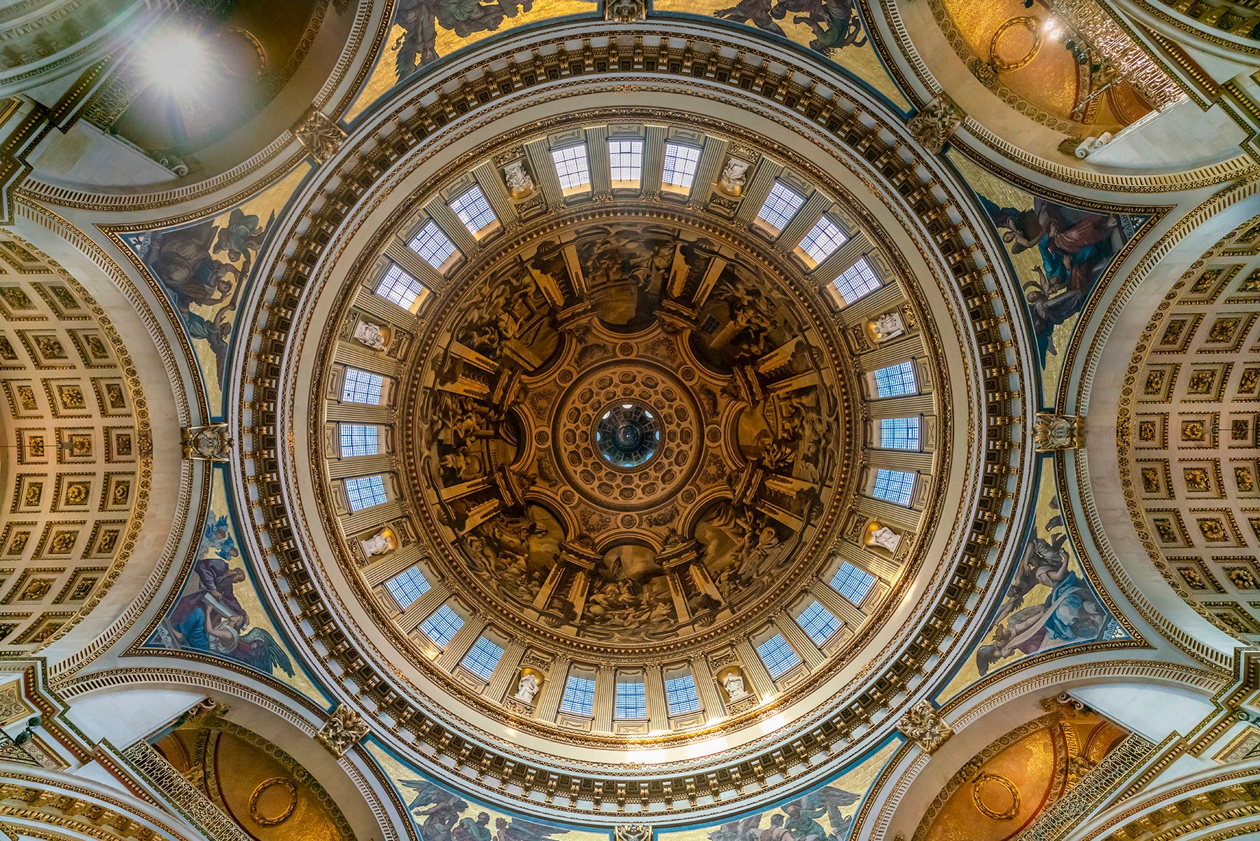 The dome in St. Paul's Cathedral in London