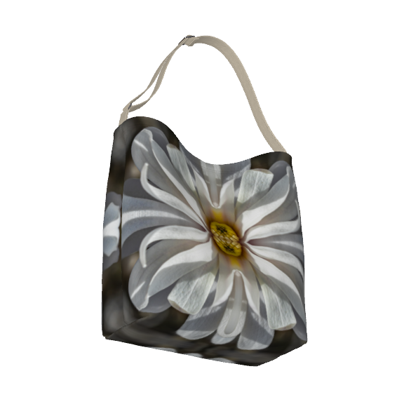 Shoulder tote bag with a Star Magnolia design