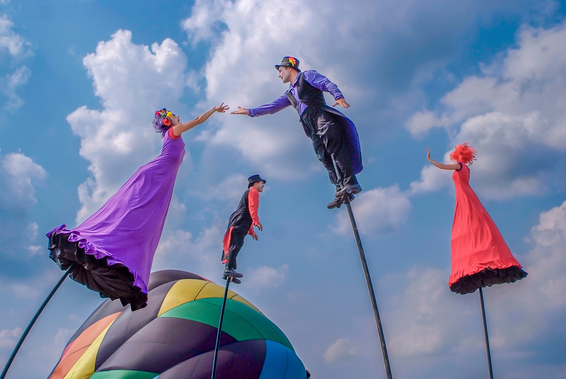 The Strange Fruit group perform on their sway poles