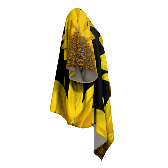 Draped Kimono with Sunflower design