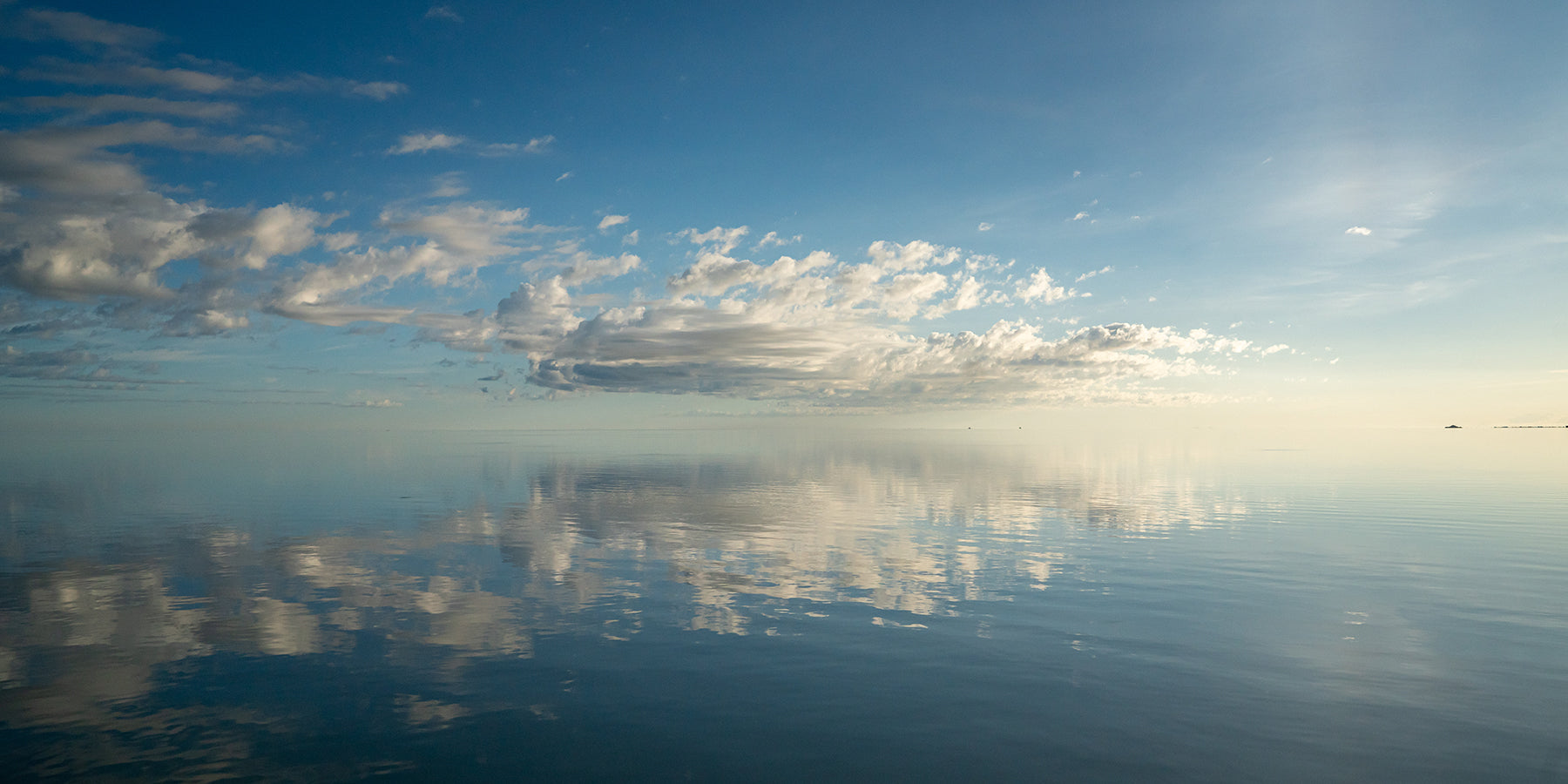 The sun rises over the Palmico Sound in North Carolina