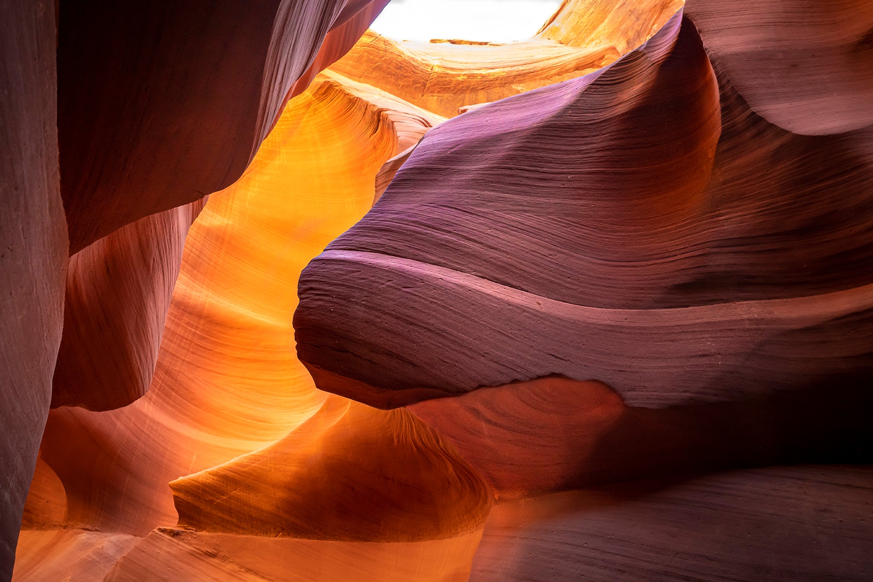 A rock wall in Lower Antelope Canyon