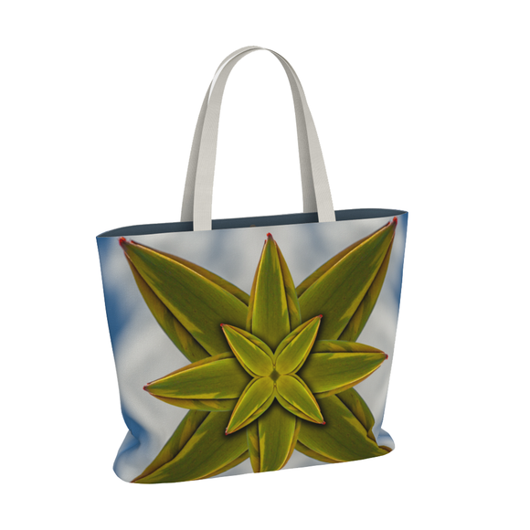 Canvas tote bag with tulip design