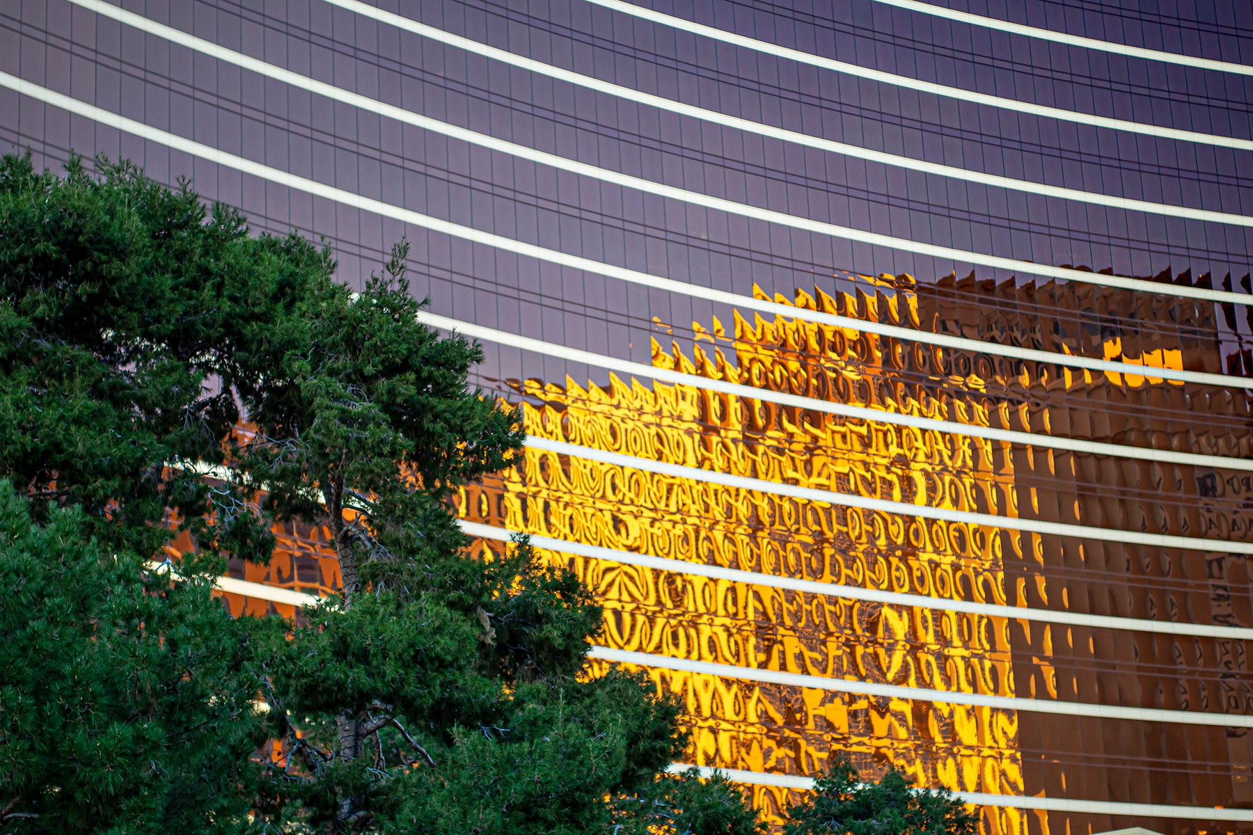 Palazzo Hotel, reflected on the exterior of the Wynn Hote