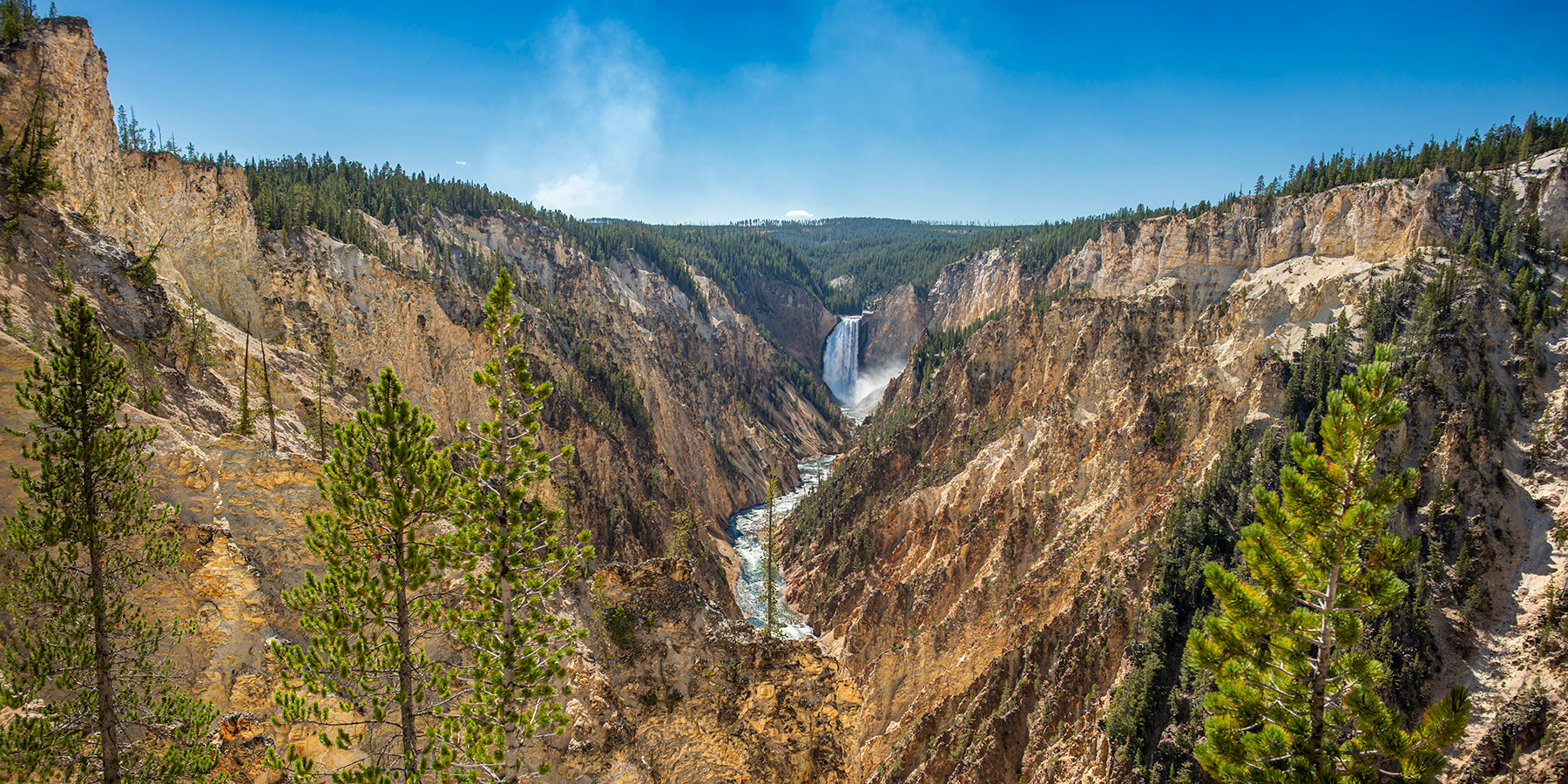 The Yellowstone grand canyon and Lower Yellowstone Falls